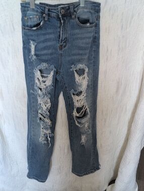 Almost Famous Light Blue Distressed Boyfriend Jeans